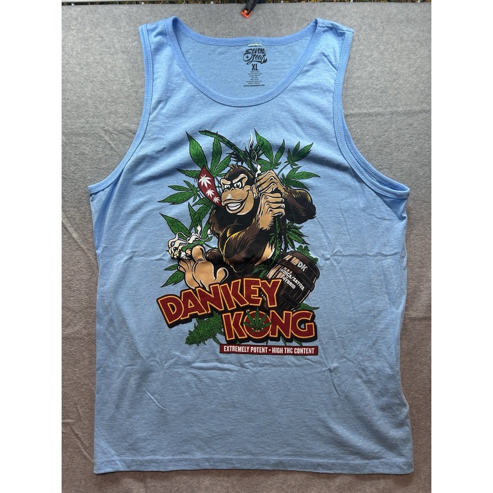 Men's XL Graphic Dankey Kong Tank Top  Weed Marijuana Streetwear